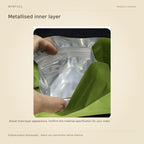 WINFULL metallised inner layer; cube coffee packaging