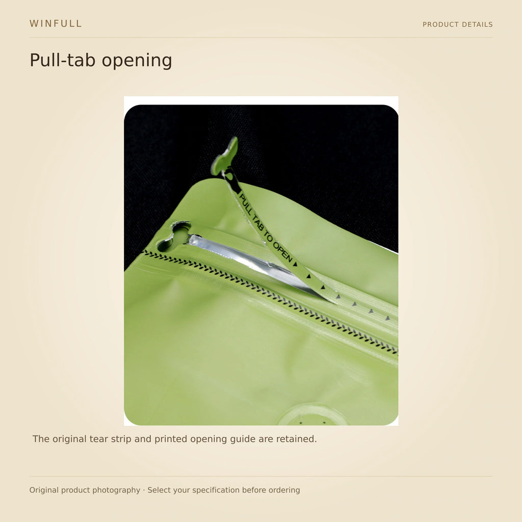 WINFULL pull-tab opening; cube coffee packaging
