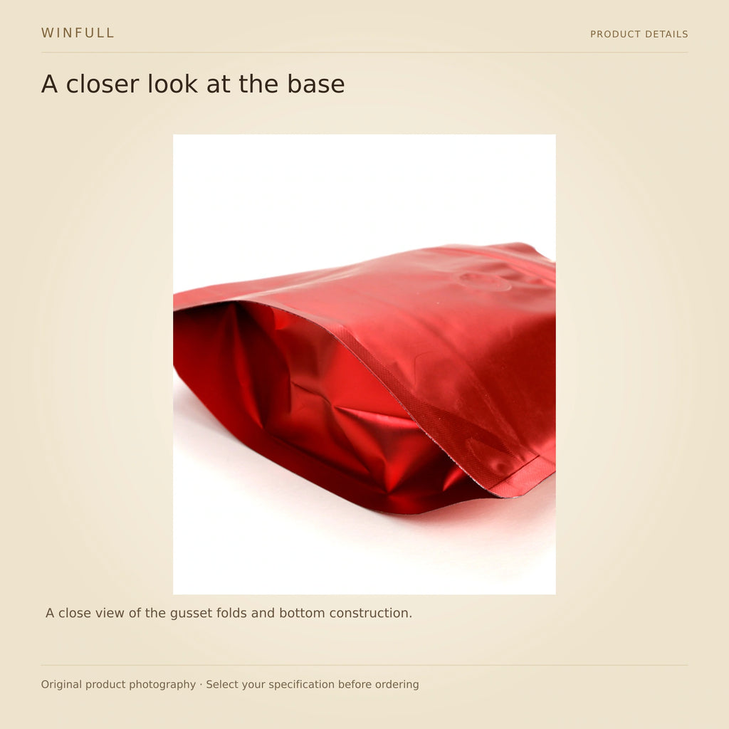 WINFULL a closer look at the base; diamond coffee packaging