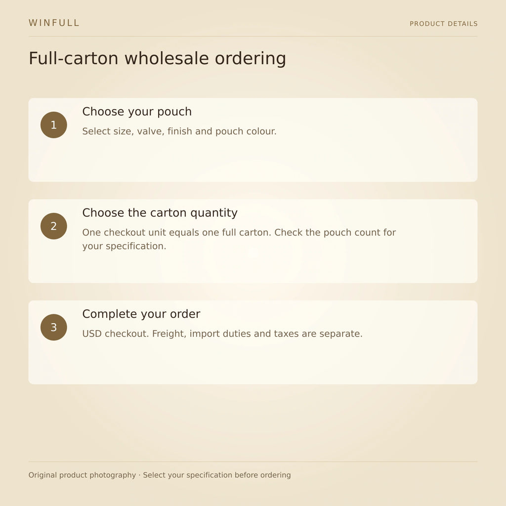WINFULL full-carton wholesale ordering; rope handle coffee packaging